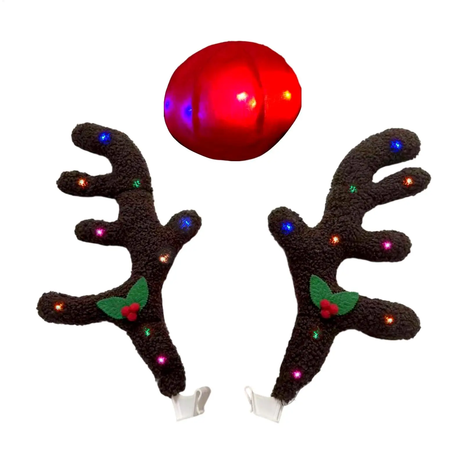 

Reindeer Antlers For Cars Festive Auto Costume Decoration Reindeer Car Kit Antlers For Suv Van Truck Vehicle Automotive