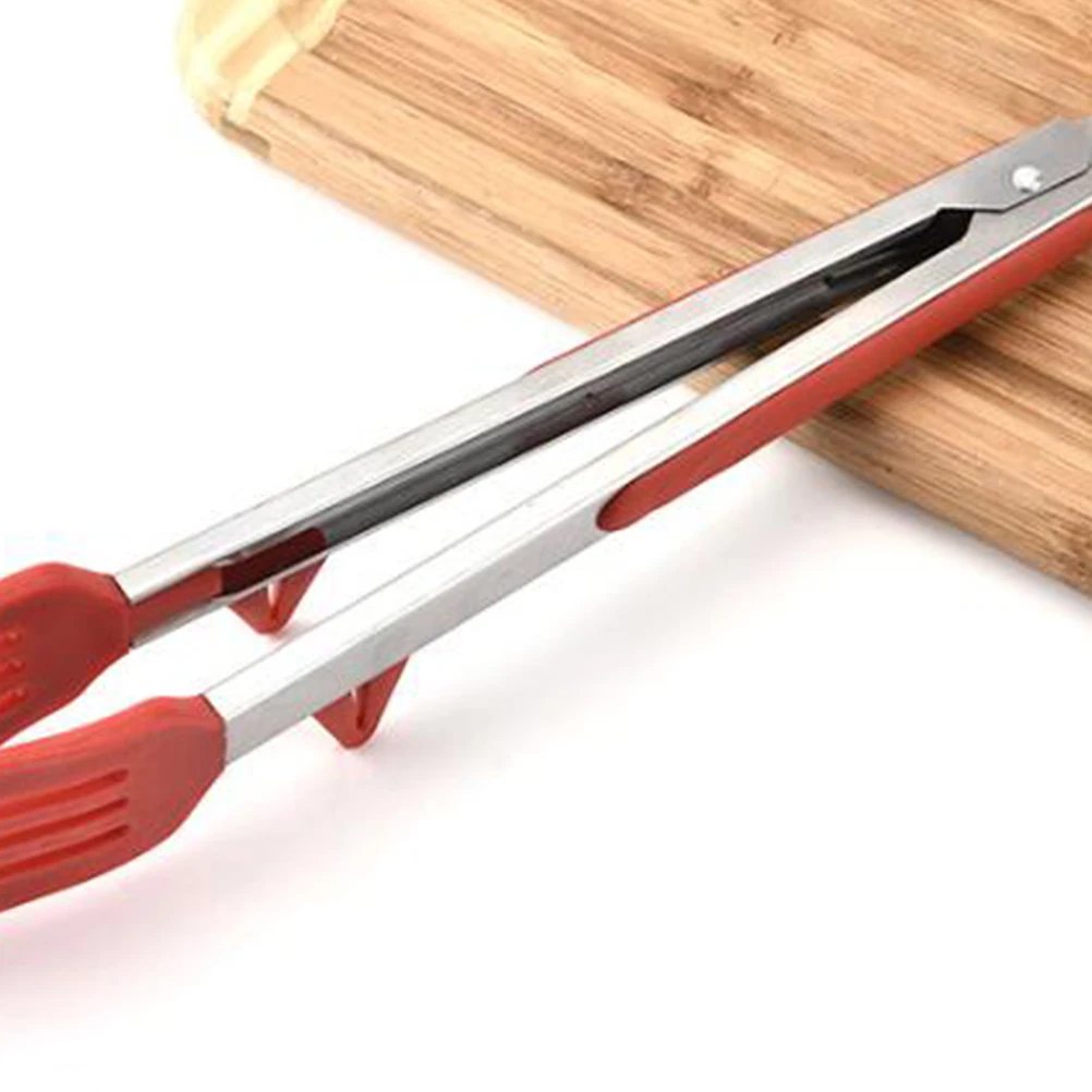 

2pcs Silicone Food Tongs Comb Shaped Spaghetti Clip Tool Bbq Clamp Home Restaurant Use Hangable Design Cooking Utensils For