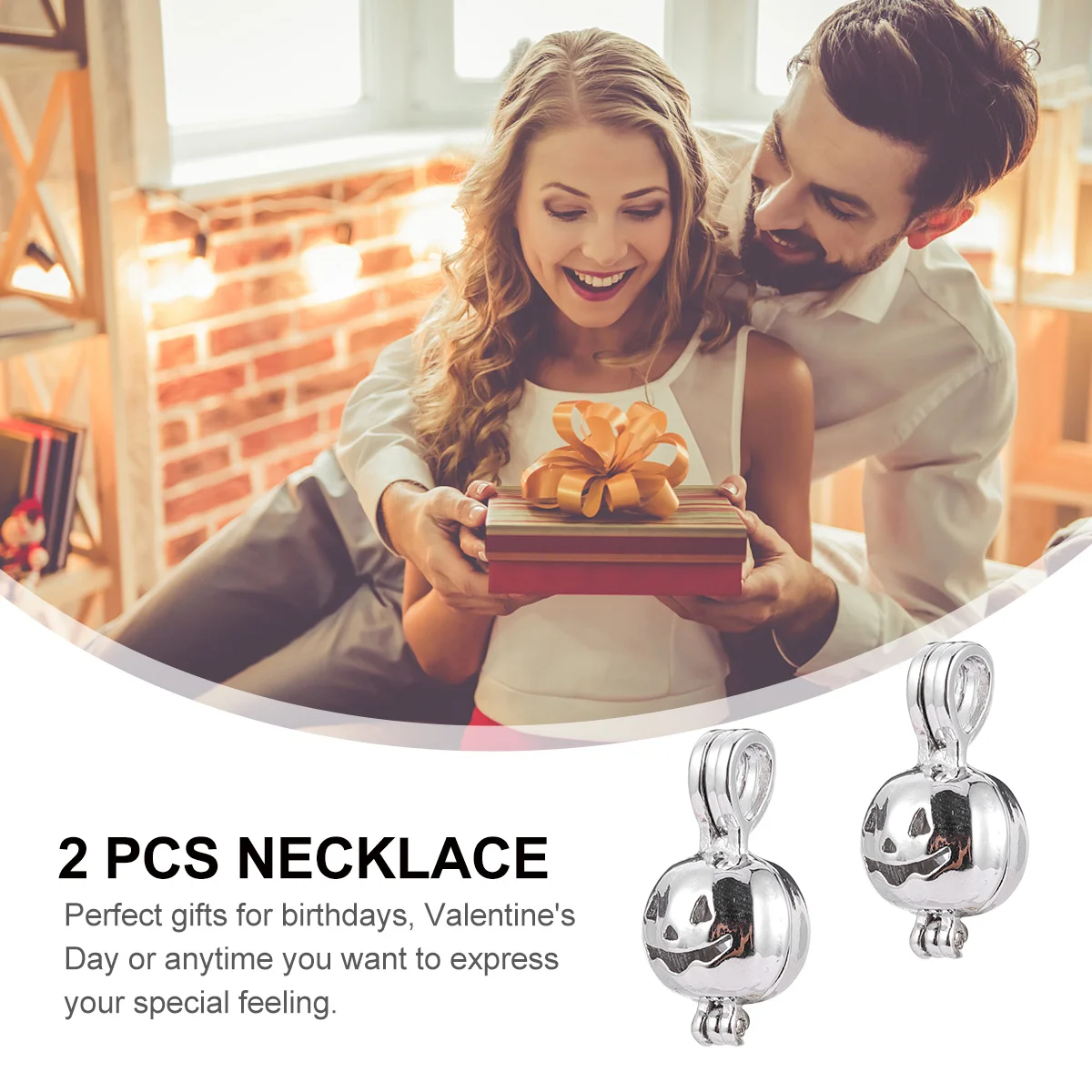 

1Pcs Durable Copper Pumpkin Pendant Hollow-Out Necklace Lightweight Fashion Costume Accessories Special Occasion Gift