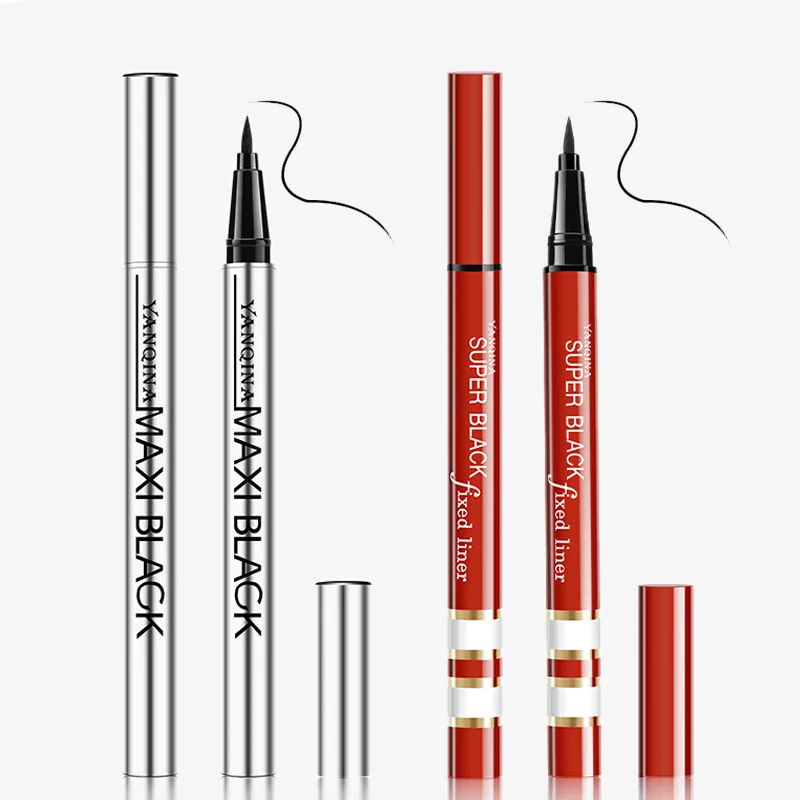 Eyeliner liquide noir imperméable longue durée pour femmes, crayon de maquillage, cosmétique, séchage rapide, lisse, outils de beauté, 1 pièce