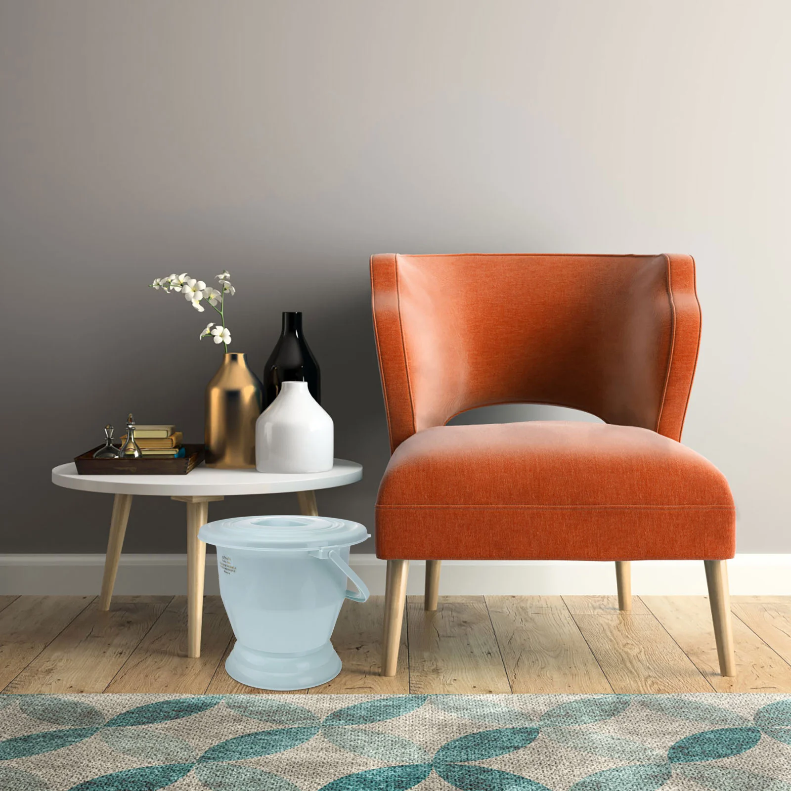 1 قطعة قعادة يدوية مع مقبض مشبك مبولة محمولة لكبار السن الكبار الأطفال ليلة استخدام سرير من البلاستيك عموم غرفة وعاء #4