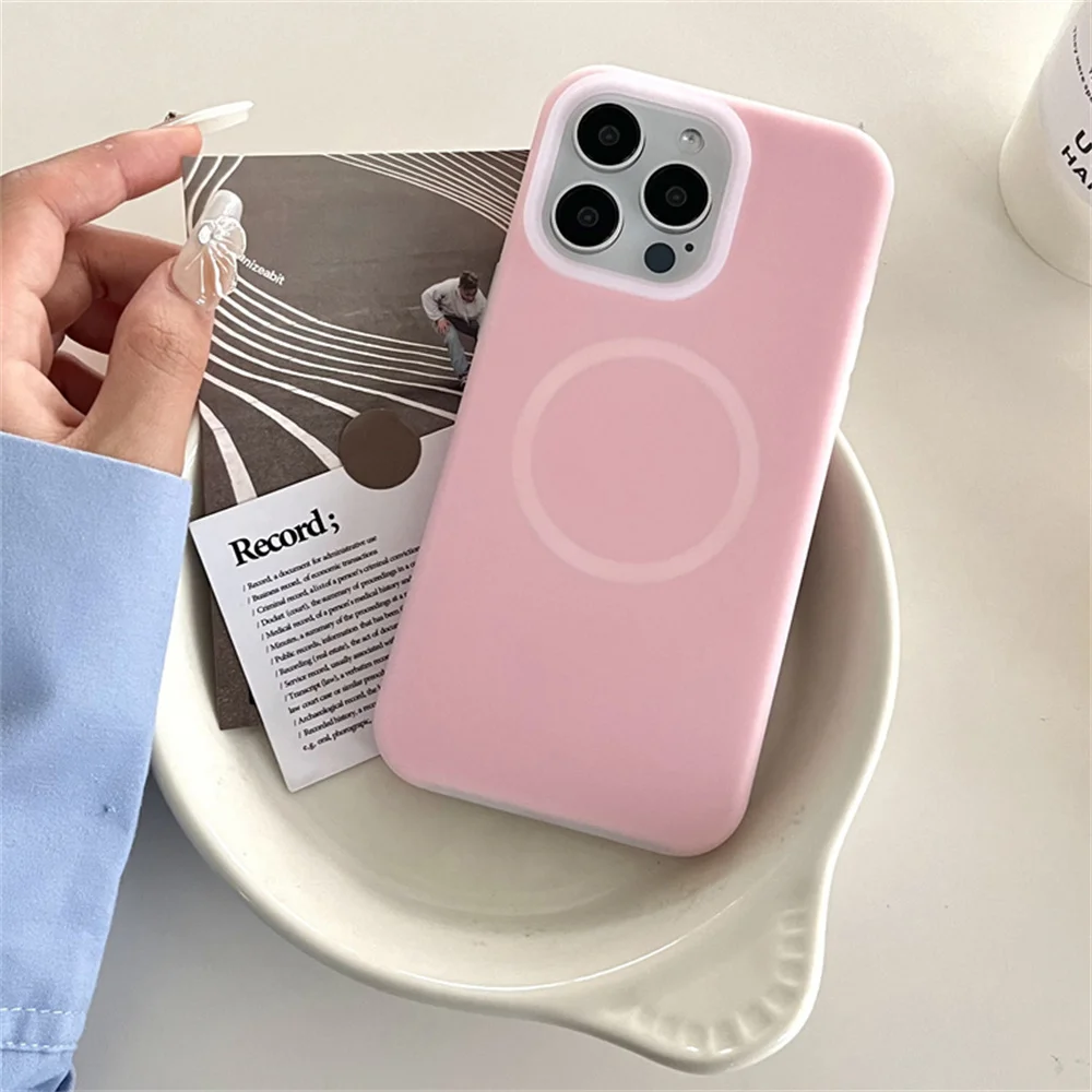Luxury Jelly Liquid Silicone Magnetic For Magsafe Case For iPhone 17 Air 11 14 13 12 15 17 Pro Max 16Plus Shockproof Matte Cover