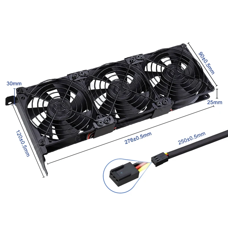 Chłodzenie Karty Graficznej Gdstime 80MM, Wentylator Karty Graficznej 8CM, Uniwersalny Wentylator Chłodzący 8025 do Obudowy Komputera, Chłodzenie CPU i VGA — zdjęcie produktu 3