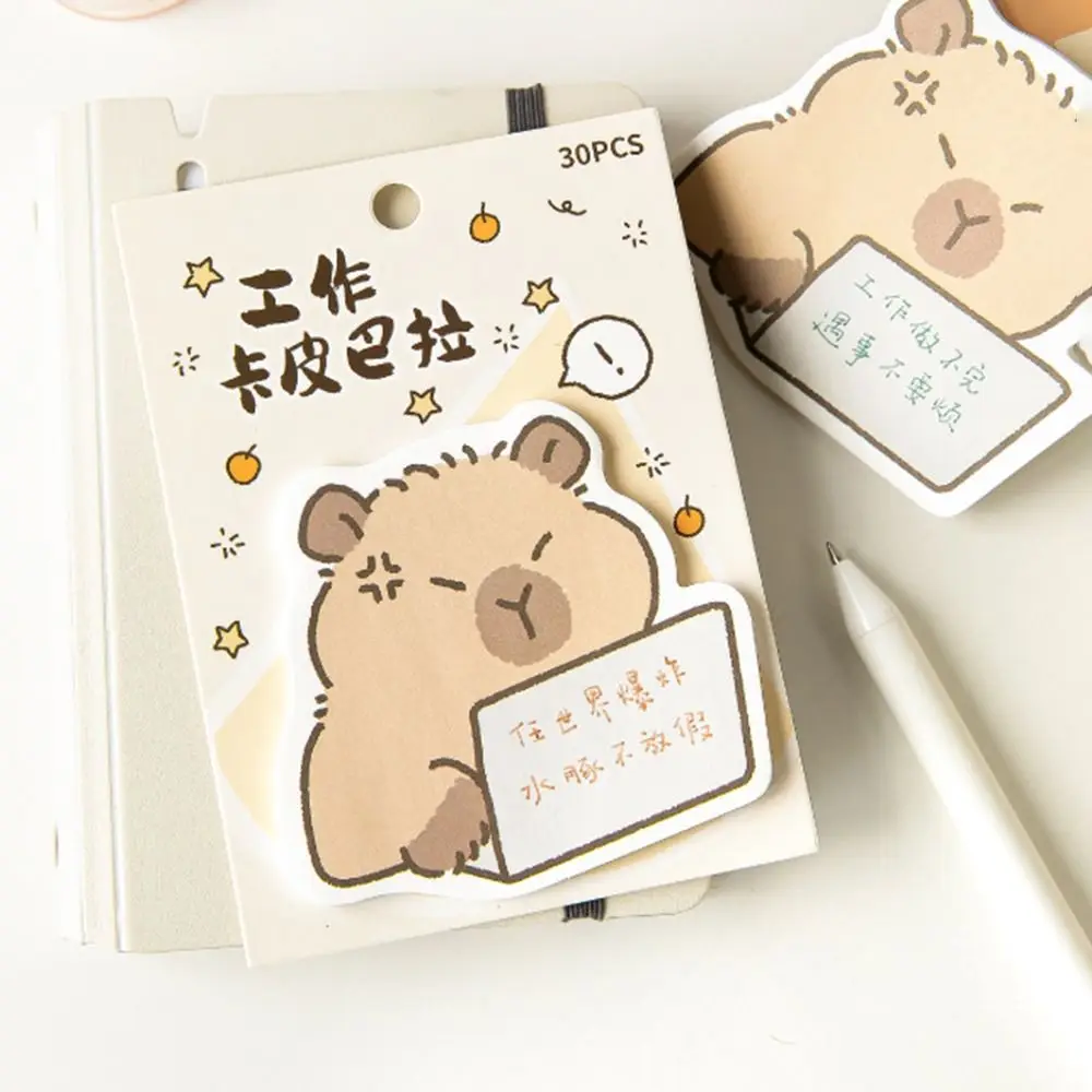 Capybara Cartoon animals Memo Pad Sticky Notes Pad Decorative Stationery Stickers Office School Supplies children\'s day gift