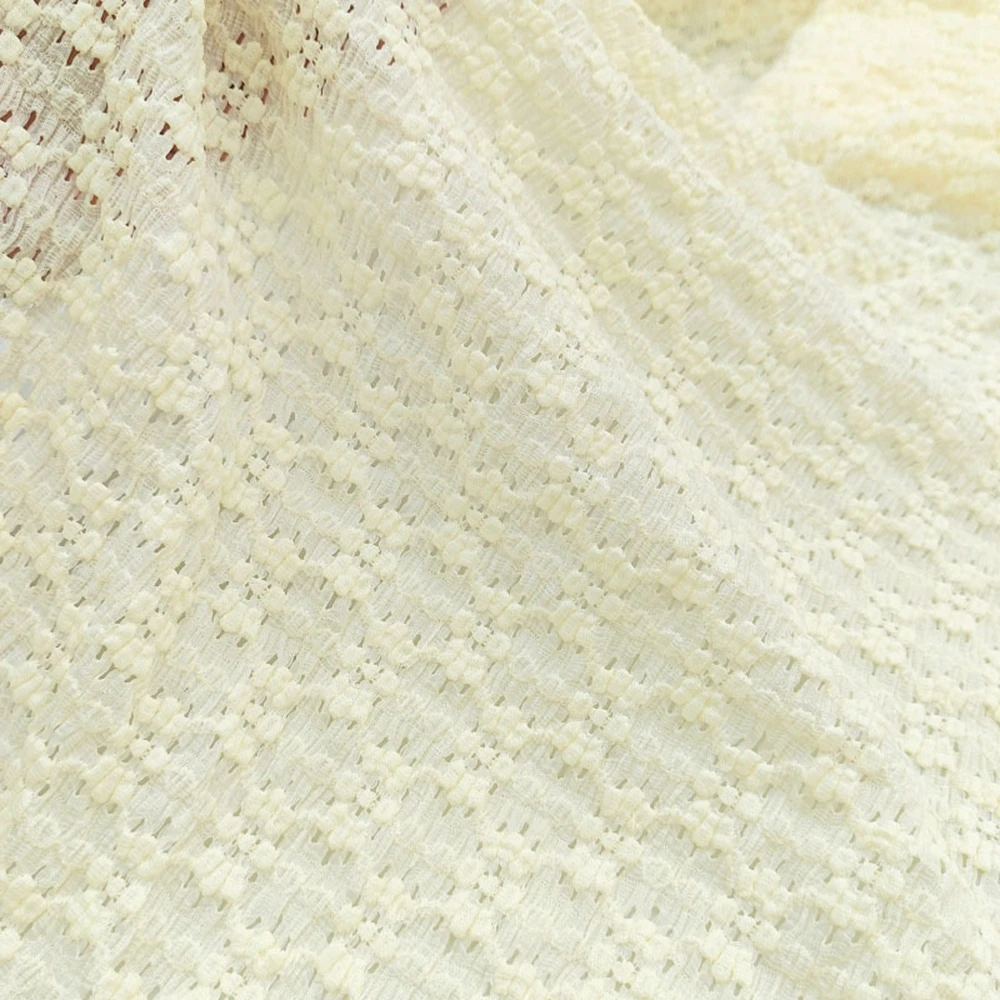 Beige Lace Pom Pom Newborn Photography Wrap Blanket Soft Bubble Lace Swaddle Prop for Professional Studio Baby Photos image 3