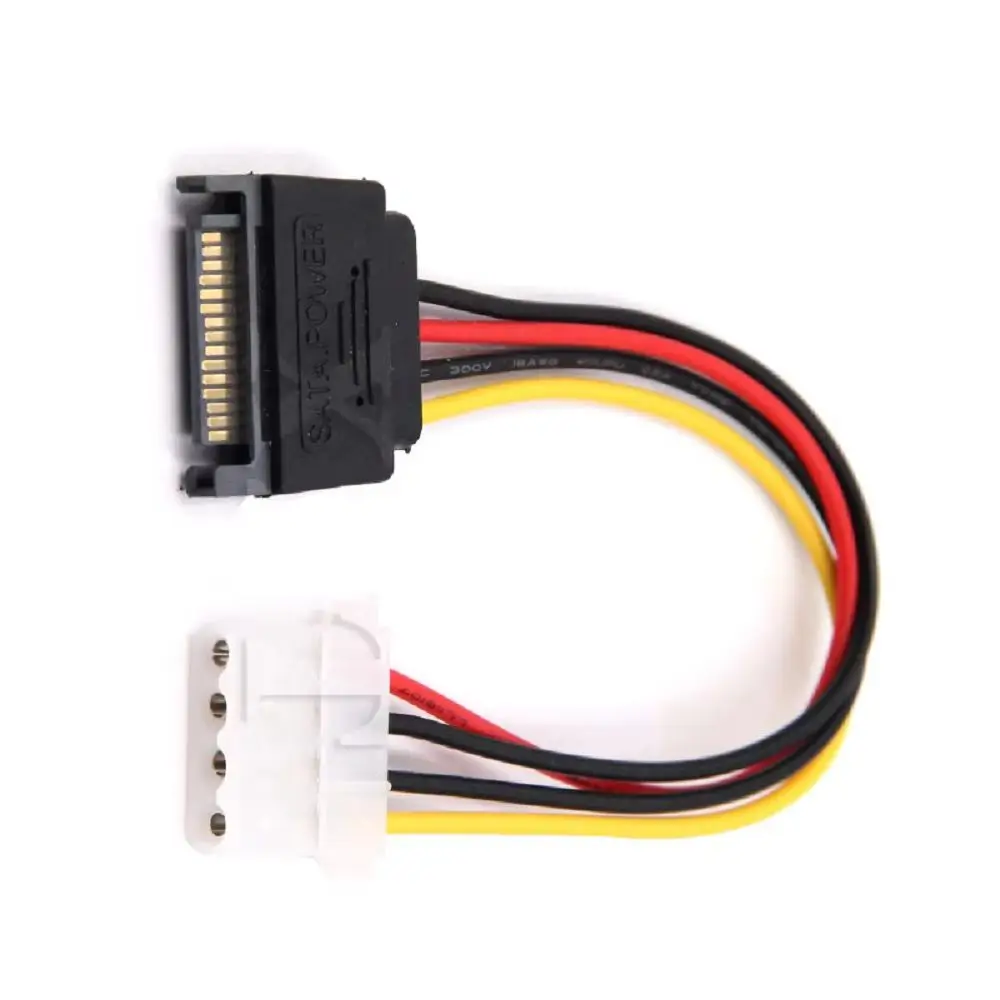 Sata15-pin Male Power Suitable For Molex Ide 4-pin Female Drive Adaptor for Hard Drive Disk Power Supply Cable Adapter