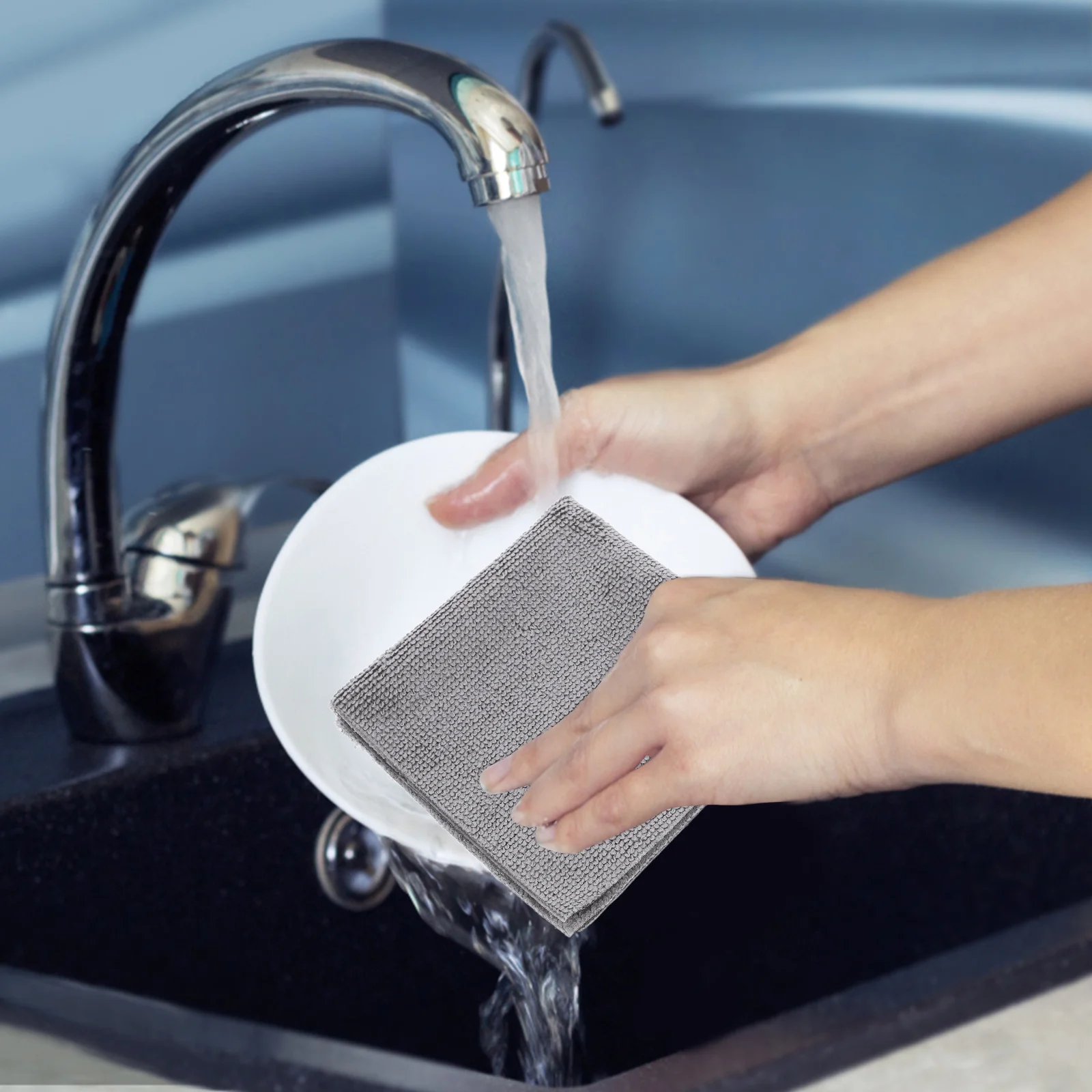 

Microfiber Cleaning Cloths Roll Tear Off Absorbent Reusable Kitchen Car Workshop Glass Drying Towels Streak Free