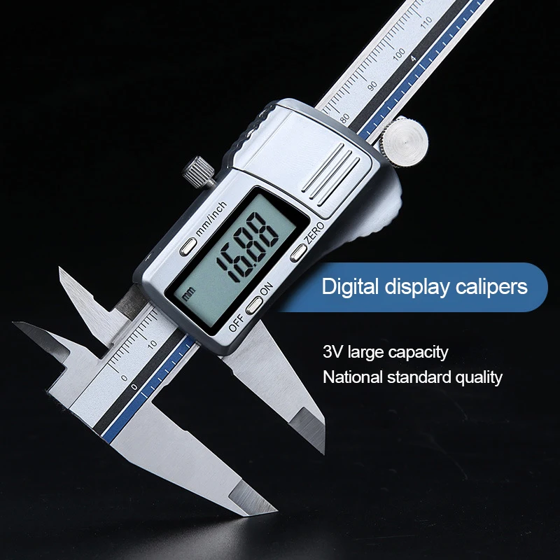 Vernier Caliper Stainless Steel LCD Digital Caliper 0-150mm/0-200mm/0-300mm High Precision Digital Ruler Depth Measuring Tools