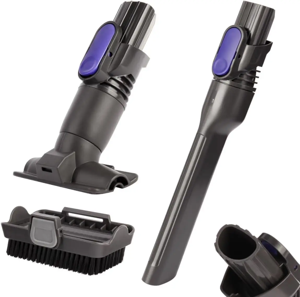 

2-in-1 Crevice Tool Brush for D-Shaped Vacuum Cleaners, Replacement Parts Compatible with Select Stick Vacuums