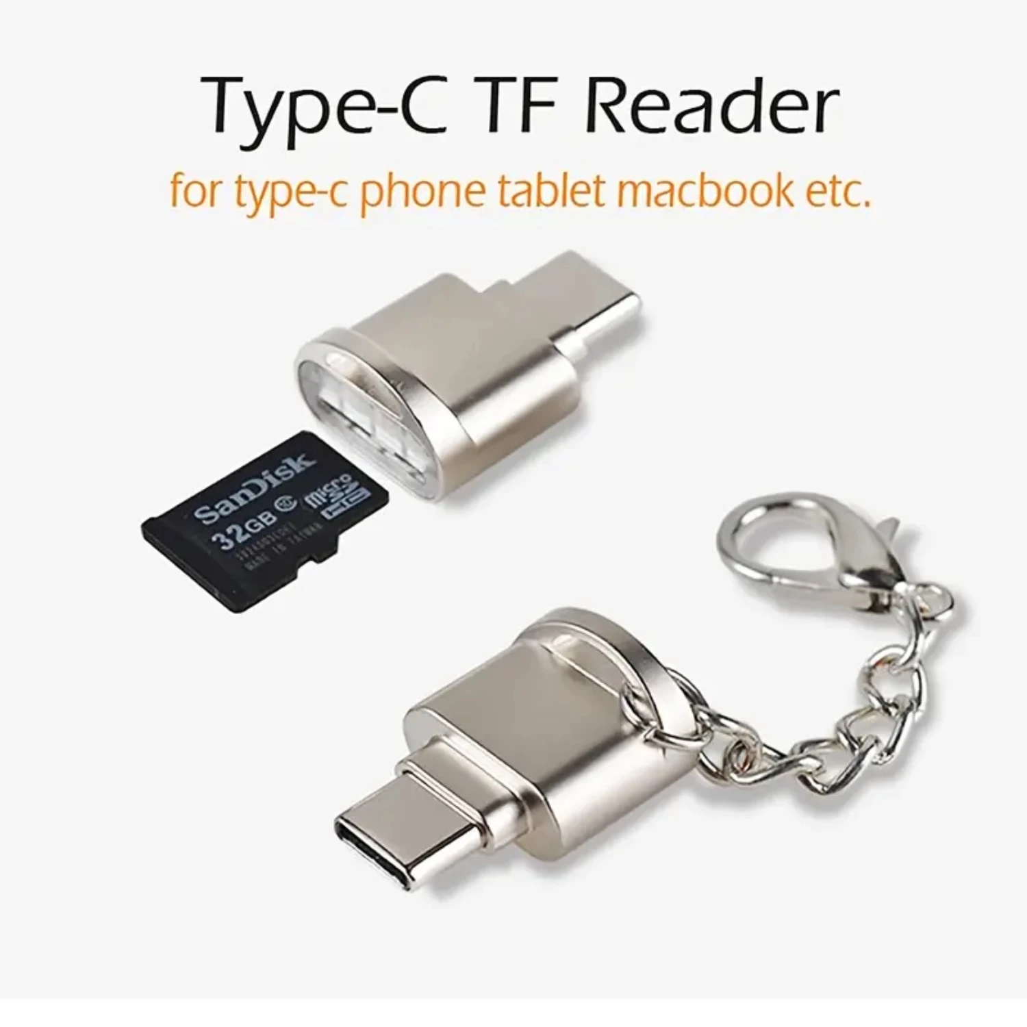 Portable Type-C Micro SD TF Adapter for Android Phones Tablets PC MacBook Pro Air Surface Book Go Nintendo Switch Samsung Galaxy