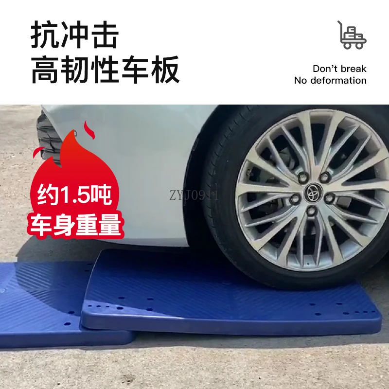 Silent Folding Flatbed Cart Handling Trailer Four Wheels Portable Home Light Cart