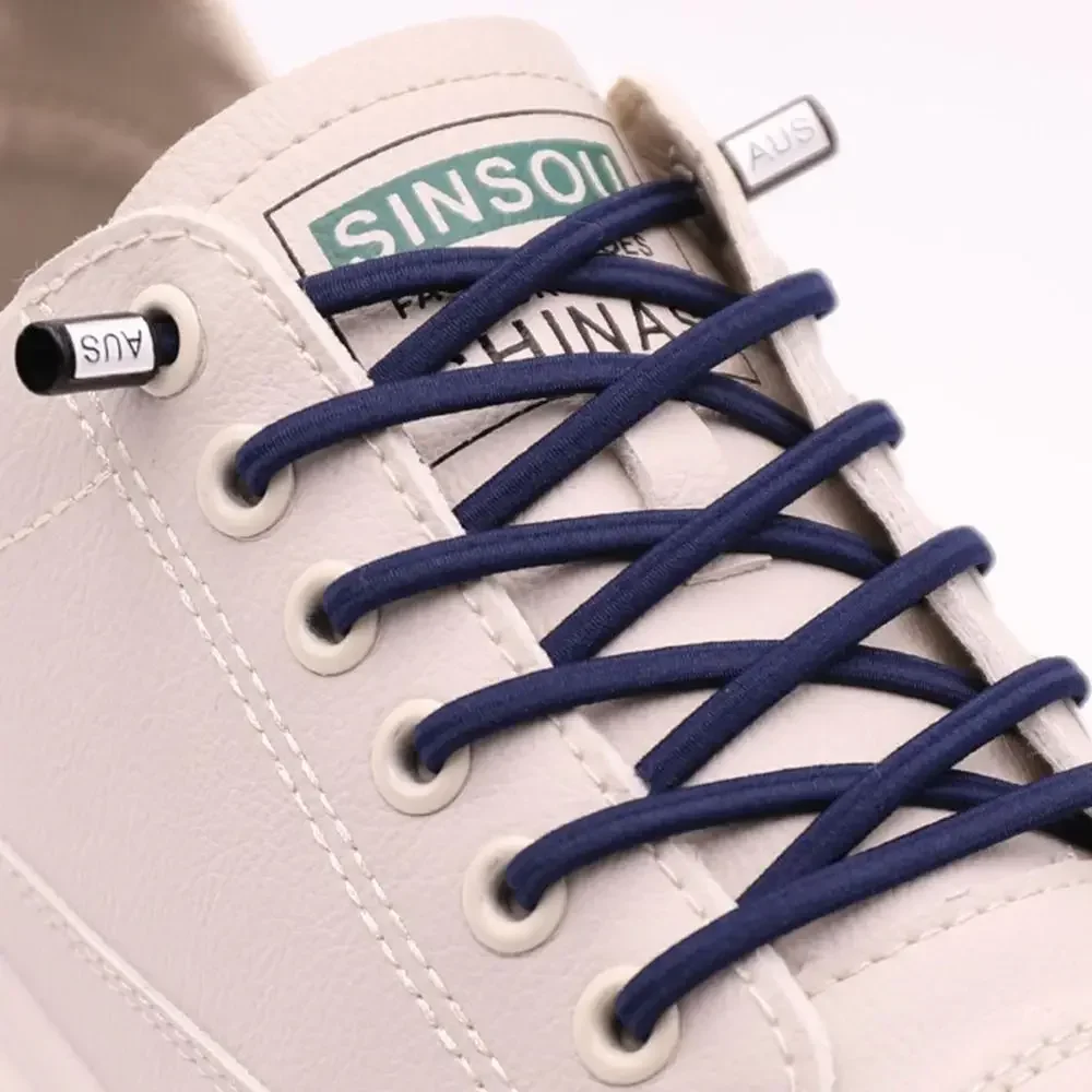 Verstärkte elastische Schnürsenkel ohne Binden für Sneaker und Sportschuhe - Runde Stretch-Schnürsenkel für Kinder und Erwachsene - Einheitsgröße für schnellen, einfachen und sicheren Sitz – Detail 10