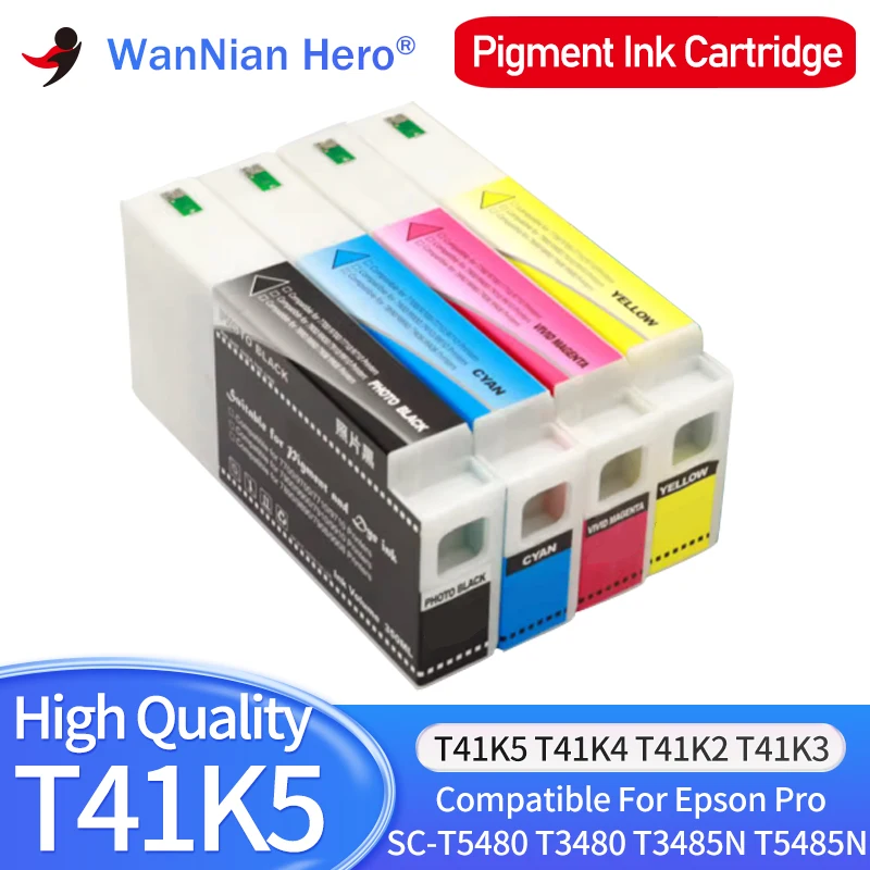 350ML T41K T41K5,T41K2,T41K3,T41K4 Pigment Ink Cartridge Compatible for Epson SureColor SC-T5480 SC-T3480 T3485N T5485N T5485M