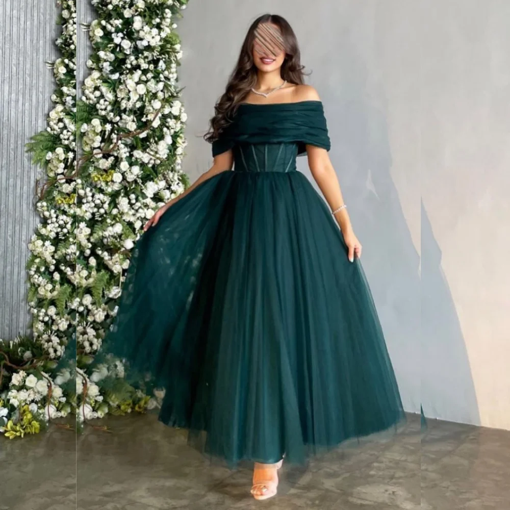 

Customized High Quality Tulle Pleat A-line Off-the-shoulder Midi Dresses Quinceanera Dresses Fashion Chinese Style Classic Exqui