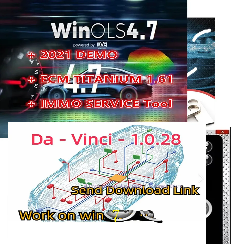 

New DaVinci 1.0.28+Winols 4.7 latest version software repair diagnosis and activate infinite use easy to and run video tutorial