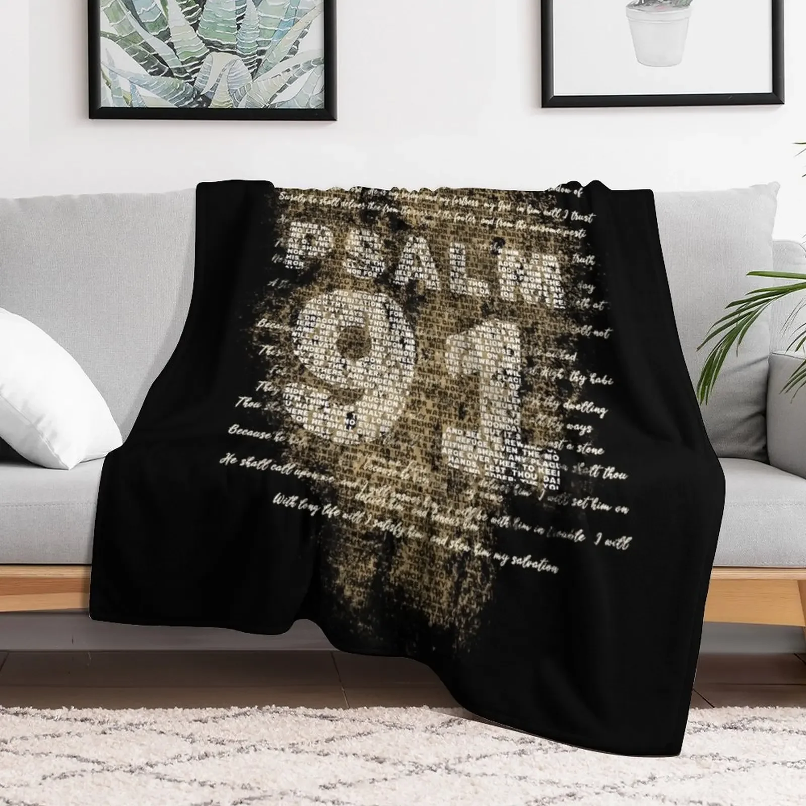 Psalm 91 Throw Blanket Soft Warm Blanket Gift for Grandparents