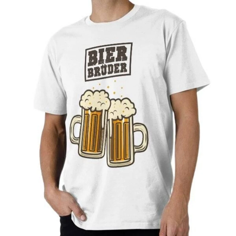 

Bier Brüder - Beer Brothers Funny Gift T shirt for beer lover 100% cotton O-Neck Short Sleeve Graphic clothes All size tee S-6XL