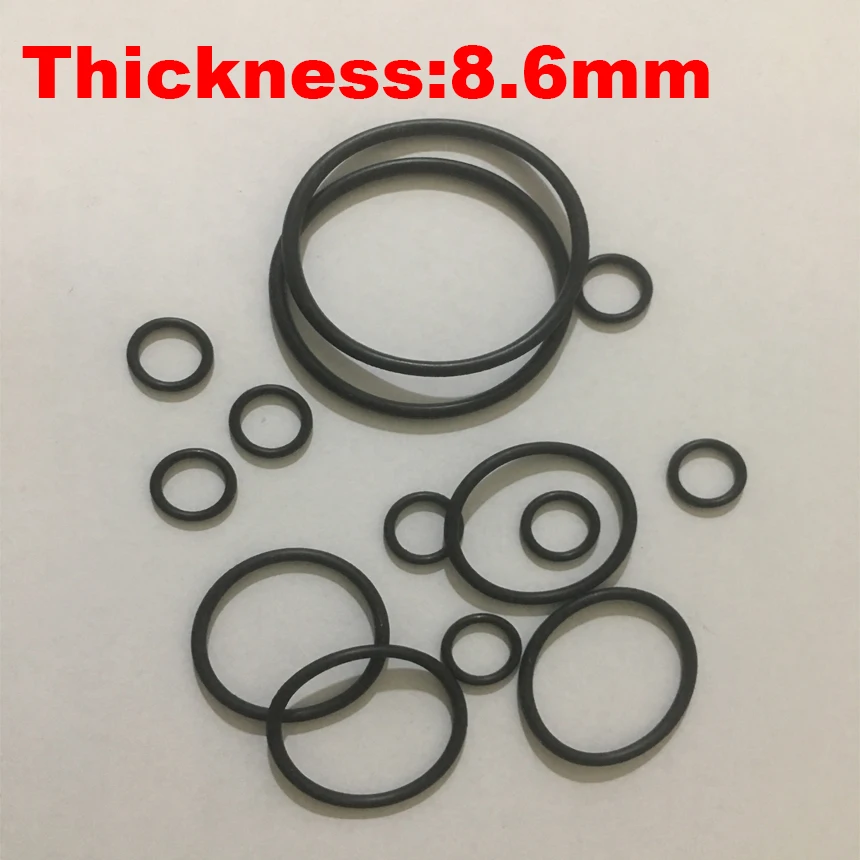 

2pcs 335x8.6 335*8.6 340x8.6 340*8.6 345x8.6 345*8.6 OD*Thickness Black NBR Nitrile Chemigum Rubber Seal O-Ring O Ring Gasket