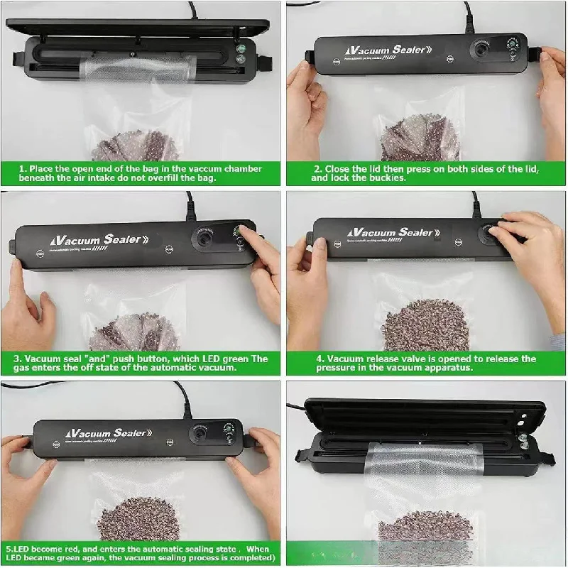 Home Food Preservation Machine With Small Vacuum Sealing Fully Automatic Kitchen Sealing Packaging Portable Plastic Material