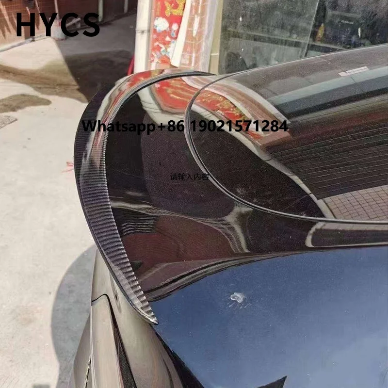 

Automobile Exterior Accessories Real Dry Carbon Fiber Tail Automobile Rear Spoiler Applicable to 5Model3 Modely