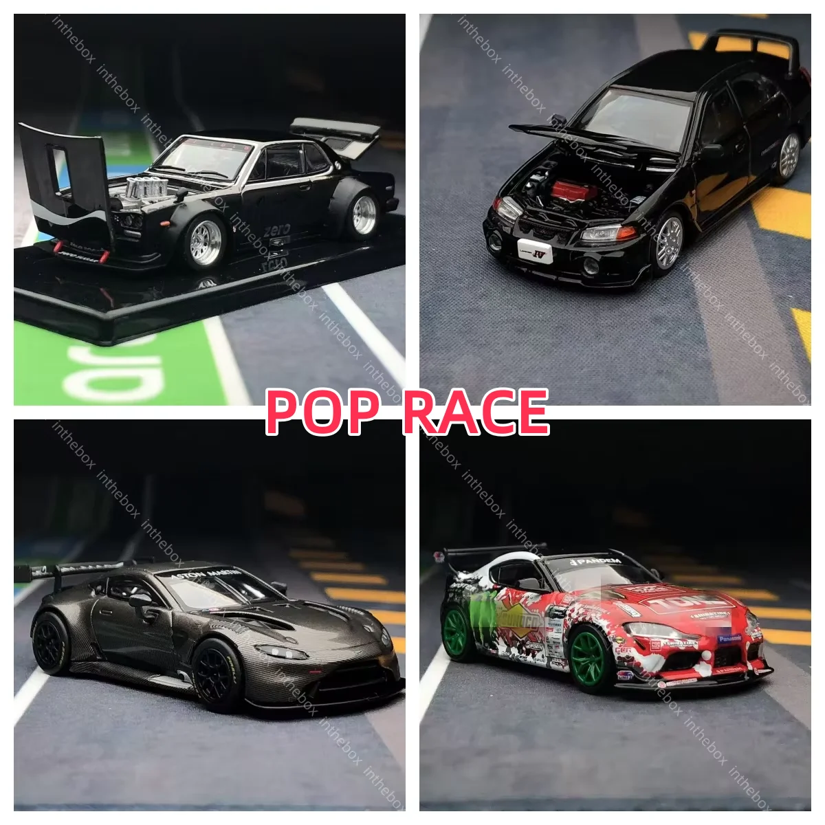 

Pop Race Store Super Car 1/64 GR Supra Lancer Evo IV Skyline GT-R GT3 Diecast Model Car