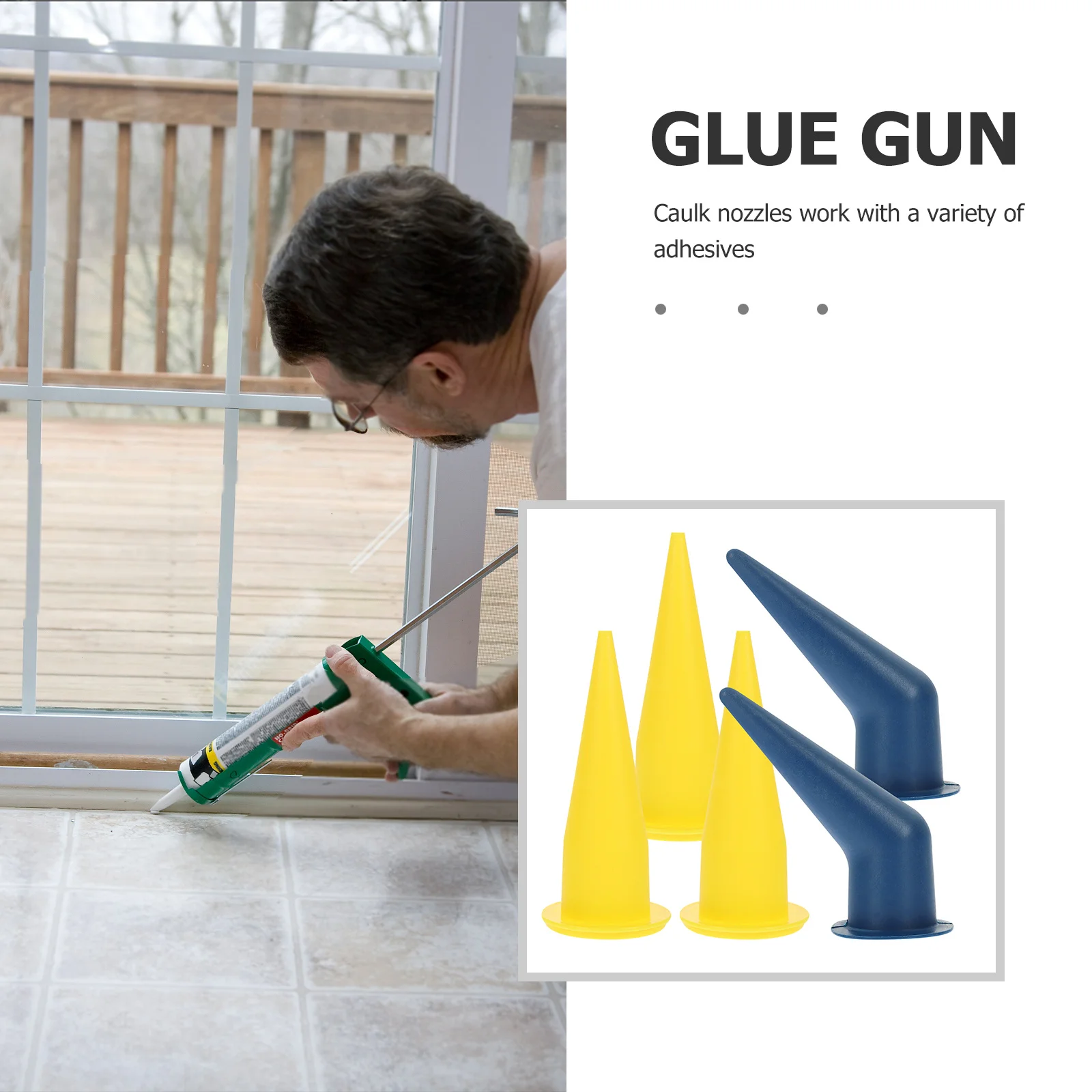 5 قطعة مجموعة فوهة السد السجق السد قضيب ل الايبوكسي لاصق جدار ختم مجموعة أدوات السد نصائح الجص السدادة قضيب