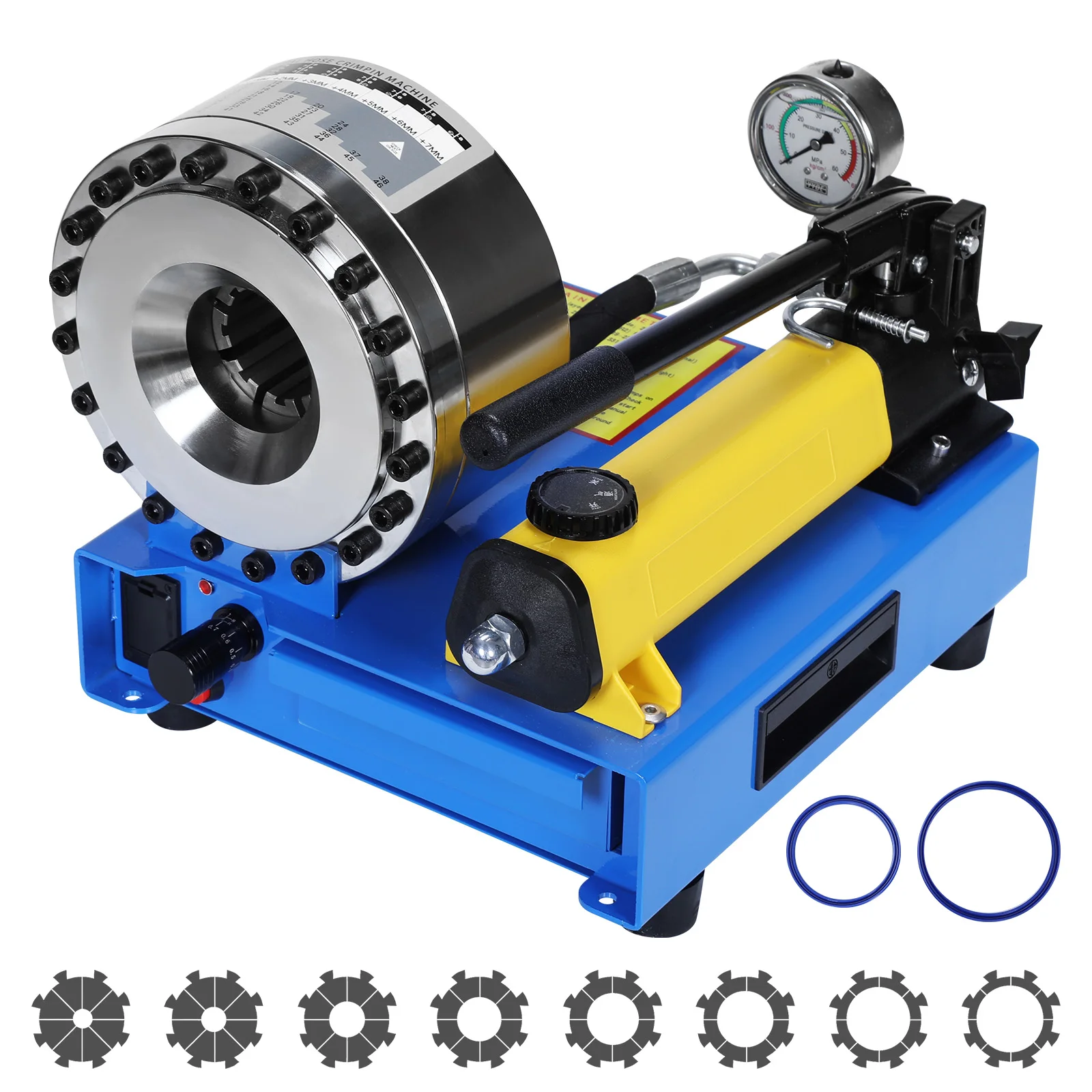 

Высоконапорный ручной пресс для обжима с 8 наборами насадок, портативный, многодиаметровый, для сельскохозяйственной техники