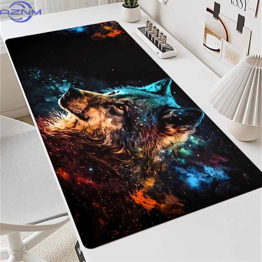 Anime Wolf Mouse Pad Large MousePad XXL mini PC Gaming Rubber Lock keyboard phone Desk Mat Computer Gamers work mouse office