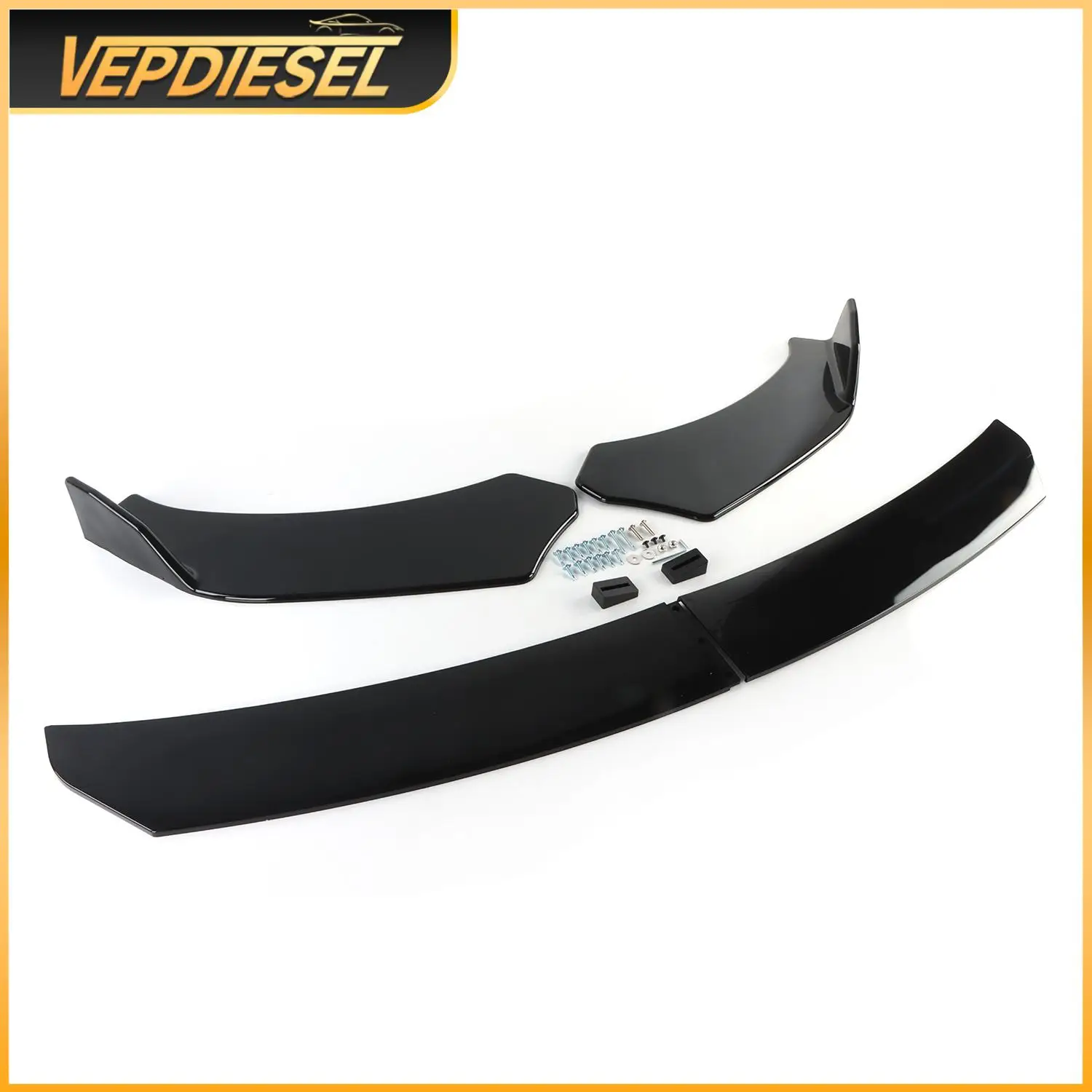 

4PCS Brand New Universal Car Gloss Black Front Bumper Lip Chin Spoiler Splitter Body Kit for BMW Honda Toyota Mazda Subaru