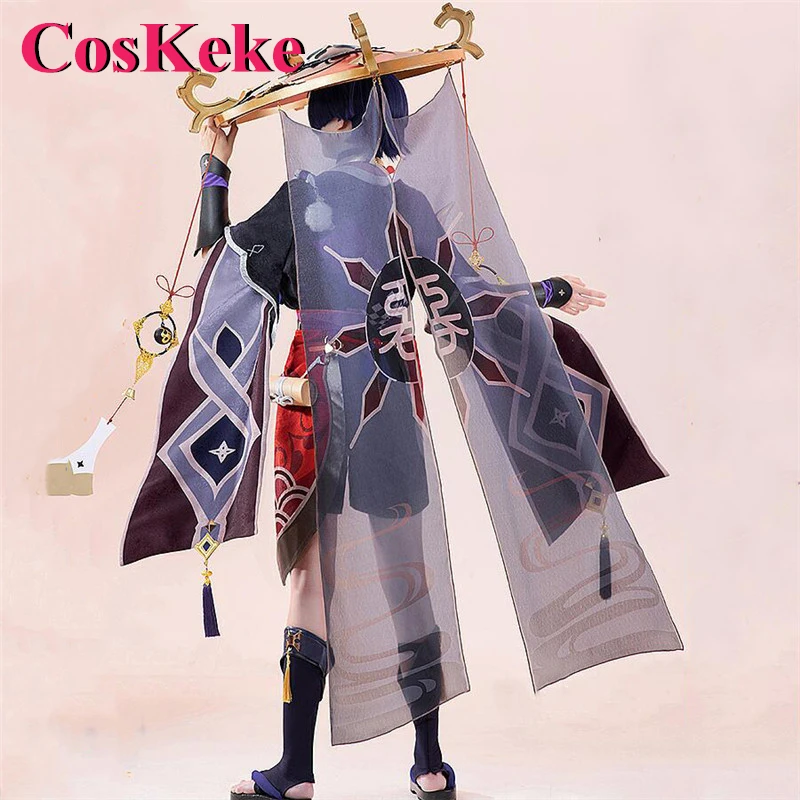 Disfraz de Cosplay CosKeKe Scaramouche, juego popular Genshin Impact, uniformes de batalla a la moda, ropa de juego de rol para fiesta de Halloween para hombres