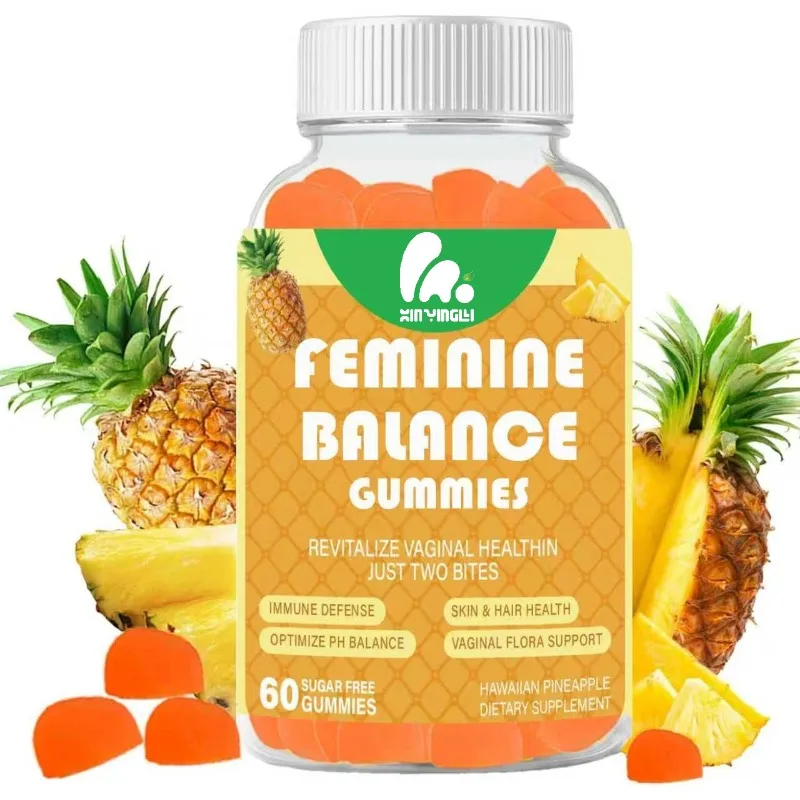 

Female pH balanced gummy supplement with probiotics - vaginal health support with cranberry pineapple powder
