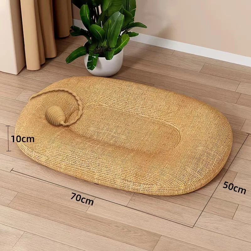 

General hemp cat litter cat scratch board sisal resistant scratch disdain oval oversized cat litter one four seasons universal