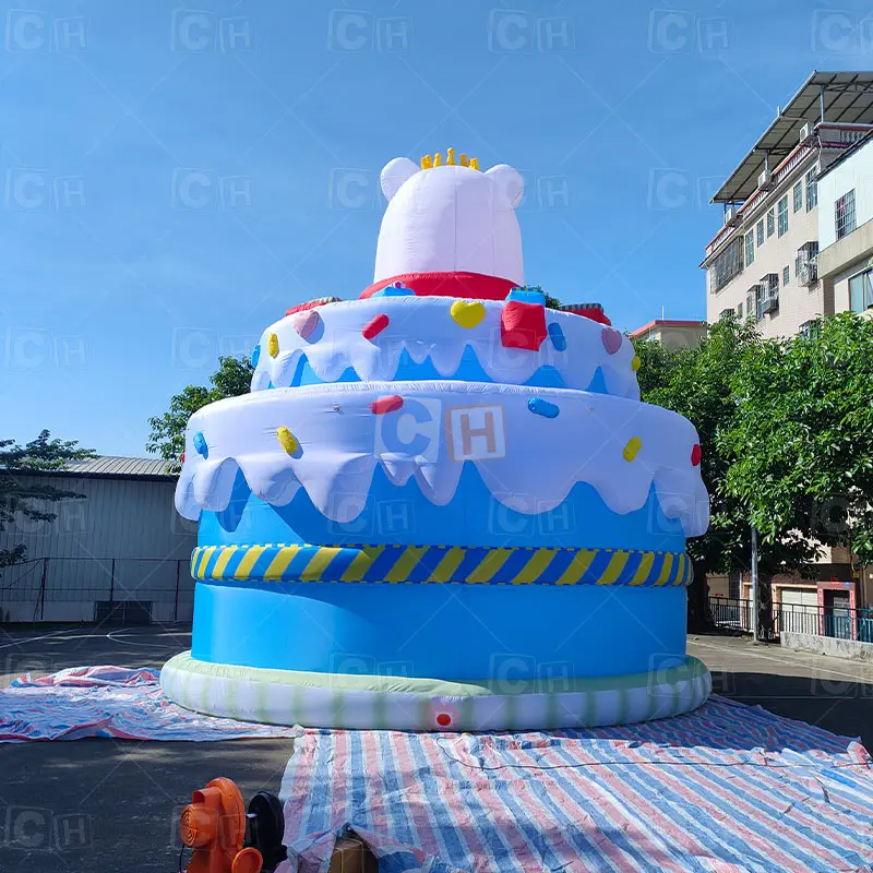 8M Giant Inflatable Birthday Cake Suitable for Birthday Party Decoration Anniversary Event