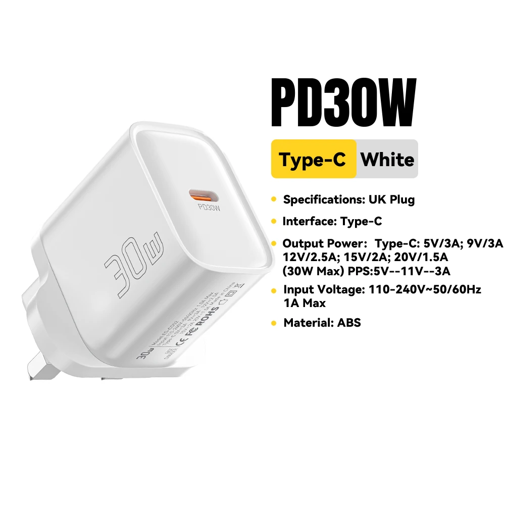 Essager Mini 30W Type C Charger PD QC3.0 Fast Type C Charger For iPhone 16 15 14 13 Pro Samsung S25 Xiaomi iPad Travel Adapter image 3