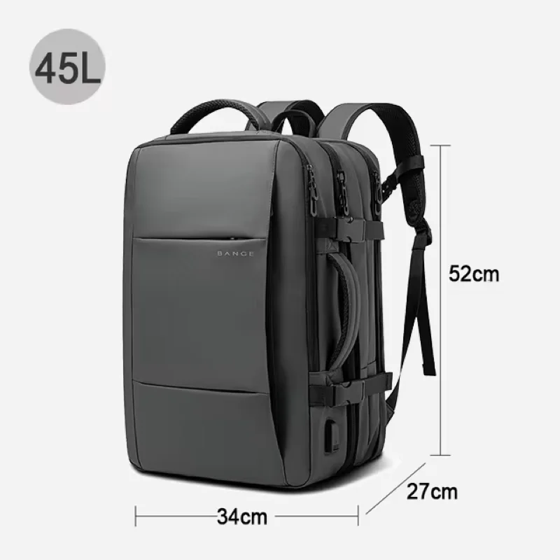 Business men\'s large-capacity computer backpack student USB interface backpack simple casual campus backpack travel backpack