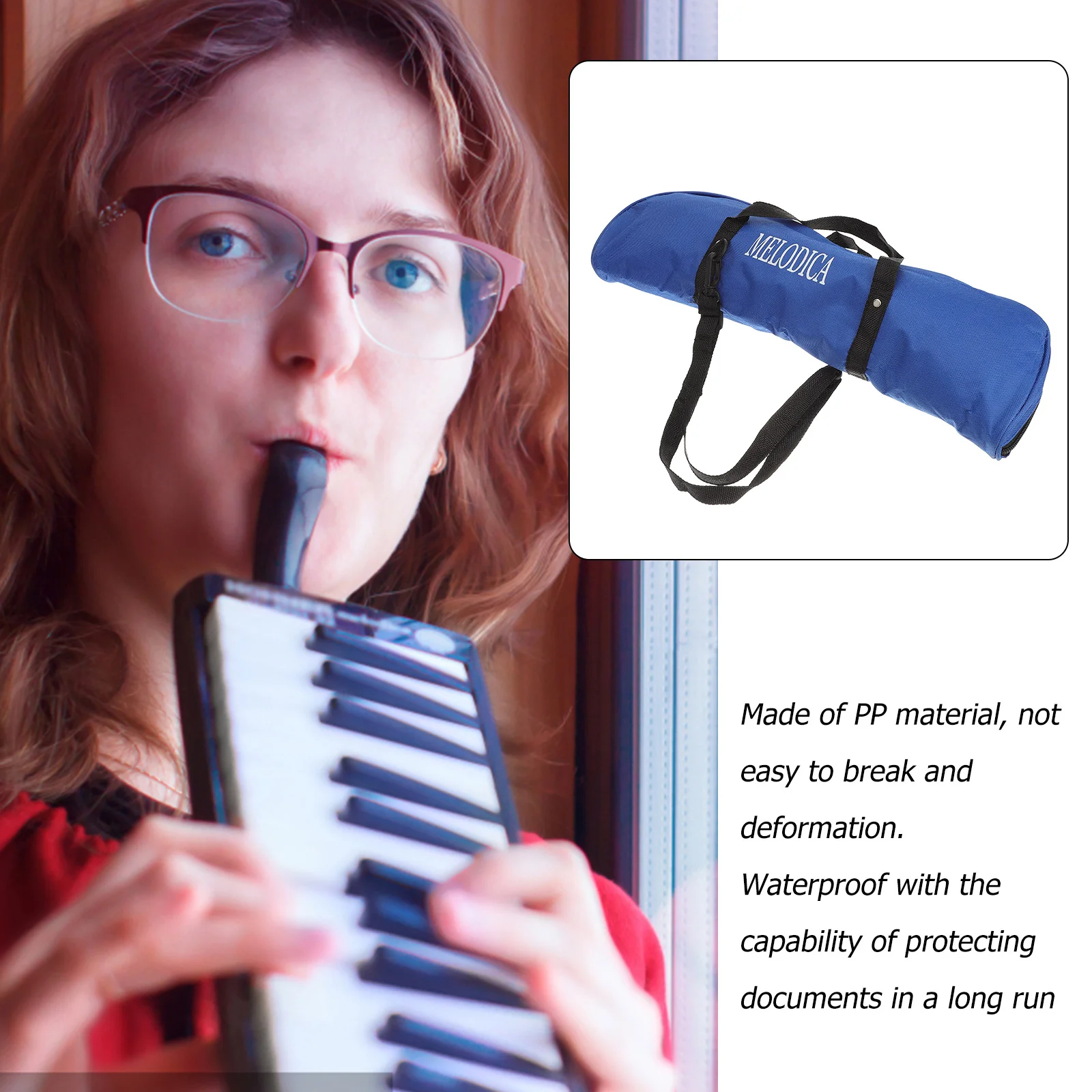 32 -key Keyboard Case Bag Mouth Organ Expanding Accordion File Folder Shoulder for Kids Backpack