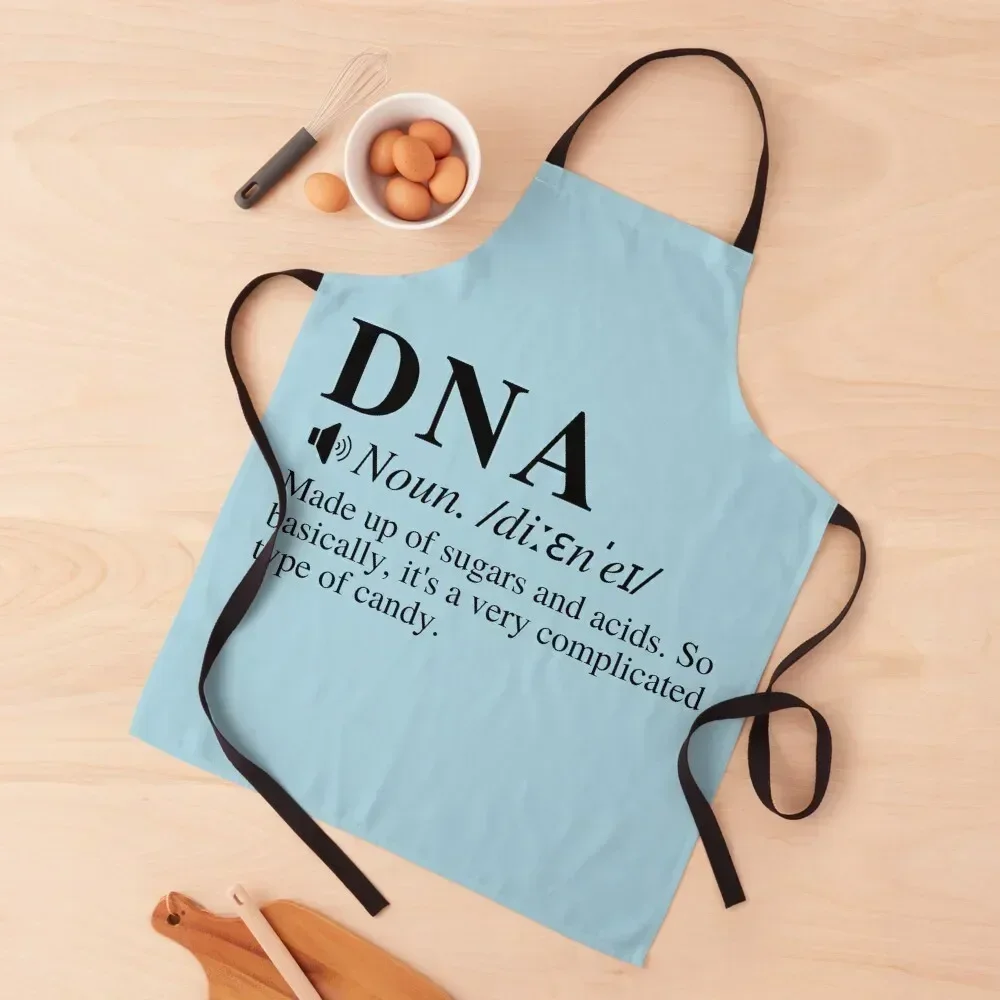 

Funny DNA definition. A very complicated type of candy. Biology/chemistry humor. Apron Men's Kitchen Home Supplies Apron