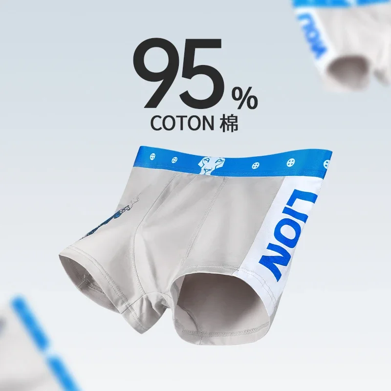 ملابس داخلية للرجال، شخصية عصرية مريحة من القطن، بوكسر صيفي رقيق للأولاد، ملاكمين رياضيين