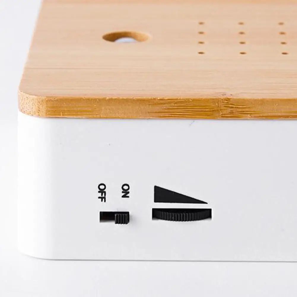 나무 Birdybox Sunbeam 현대 자연 사운드 박스 편안한 쾌활한 새 콘서트 모션 센서 사운드 휴식 도구 사용자 정의 가능