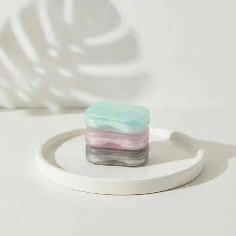 Contact Lens Case Durable Integrated Companion Box with Tweezers Leak Proof for Travel Nice Gifting Option