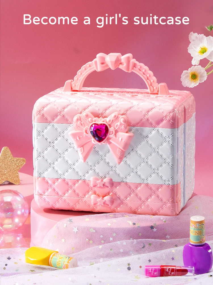 Kit per il trucco della ragazza scatola per cosmetici di simulazione del giocattolo Set di bambole per rossetto gioco di ruolo gioco di bellezza di moda per bambini regali di 6 anni