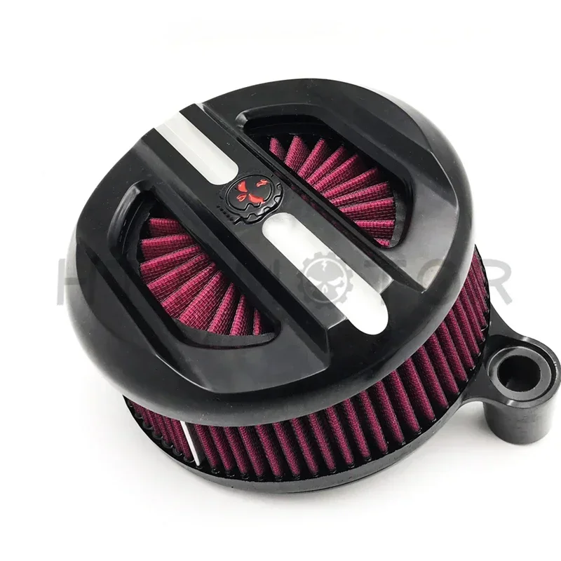 

Motorcycle Skull Grille Air Cleaner Kit For Harley Davidson 2016-later FXDLS Softail/2008-Later Touring Road King Trike Black