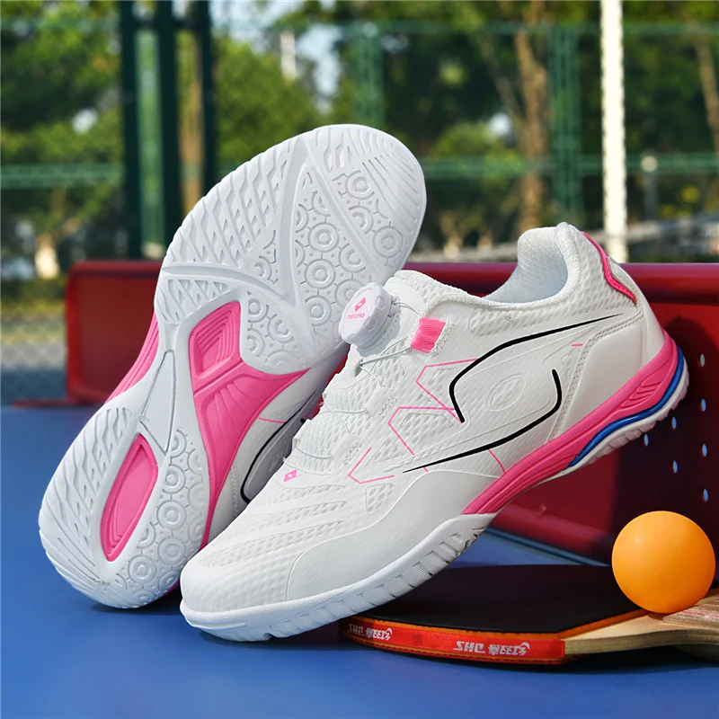 Zapatillas de tenis de mesa profesionales para hombre y mujer, calzado deportivo antideslizante para interiores, cómodas, gran oferta, 2025