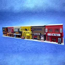 1:150 N-Scale Japanese Building Diorama 3D Paper Model Scene DIY Handmade Ornaments 6 Japanese restaurants