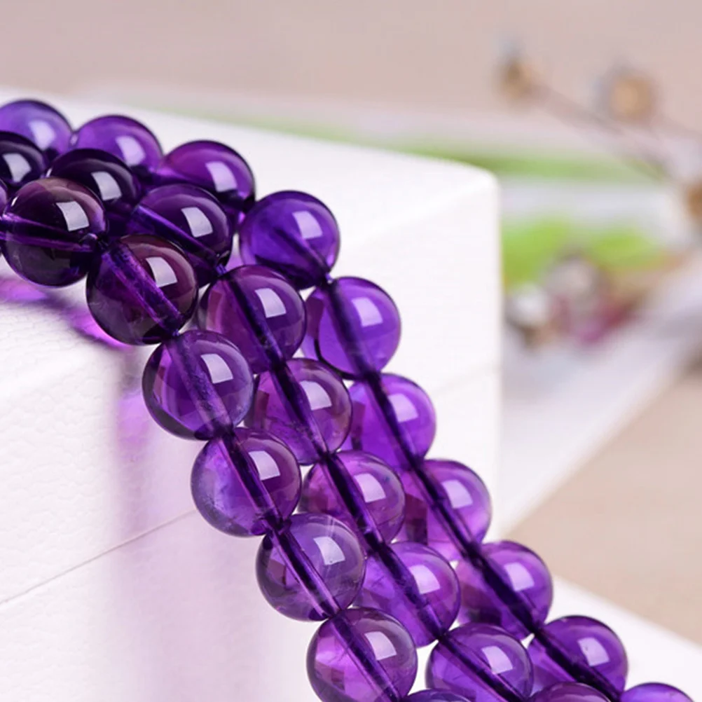 

2pcs Amethyst Loose Beads Purple Natural Jade Smooth Polished Jewelry Making Diy Craft Wedding Decoration Dream Beads