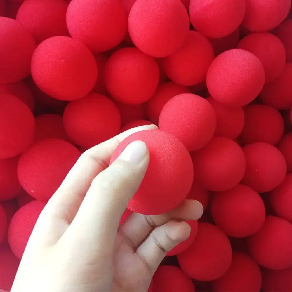 Bola de magia roja para niños, 10 piezas, trucos mágicos, juguetes para niños, Bola de esponja, calle, ilusión clásica, escenario, truco de comedia