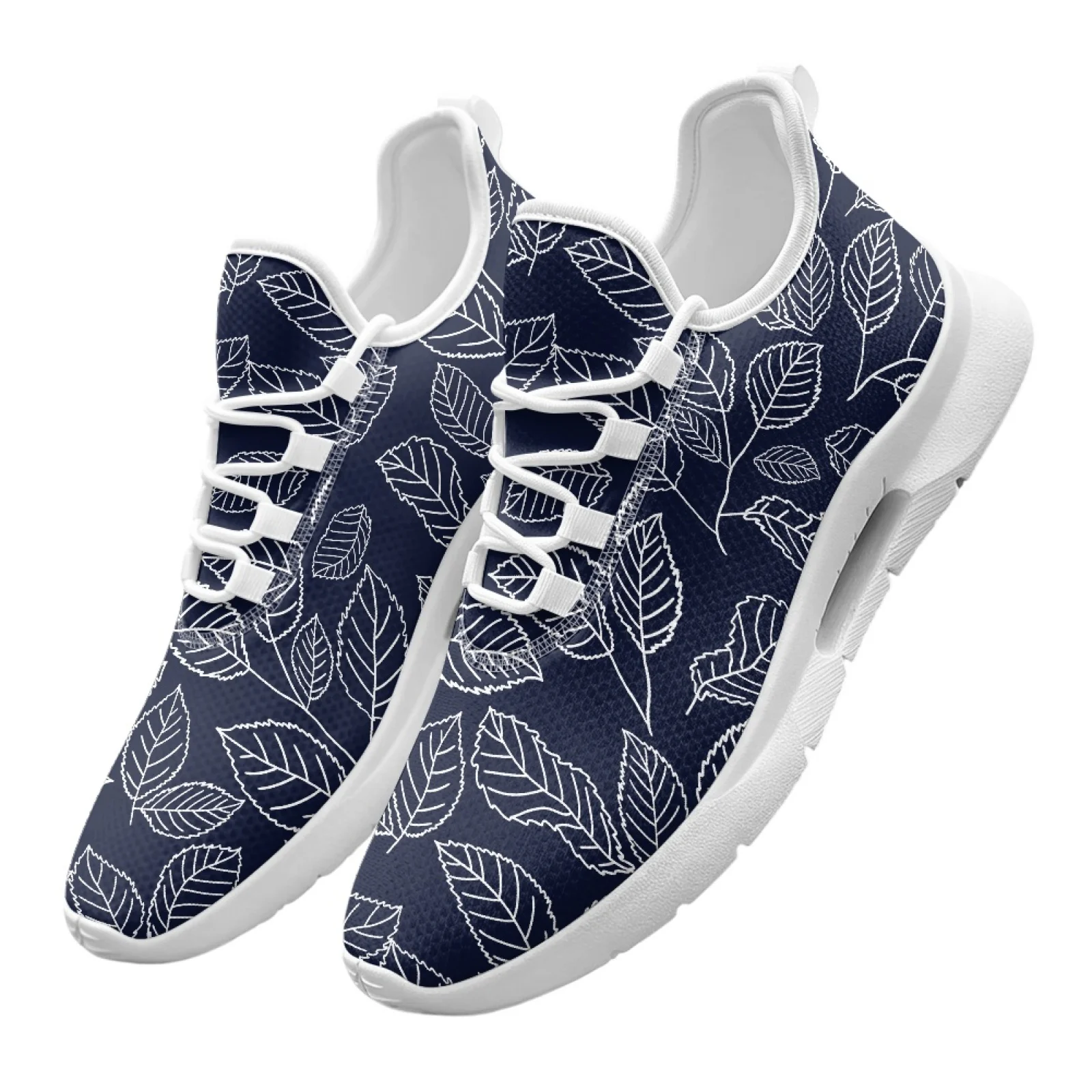 XIXIRIMIDO Lace-up Casual Shoes Mens Sneakers Comfortable Mesh Breathable Walking Shoes Women's Lightweight Sneaker Soft Leaf