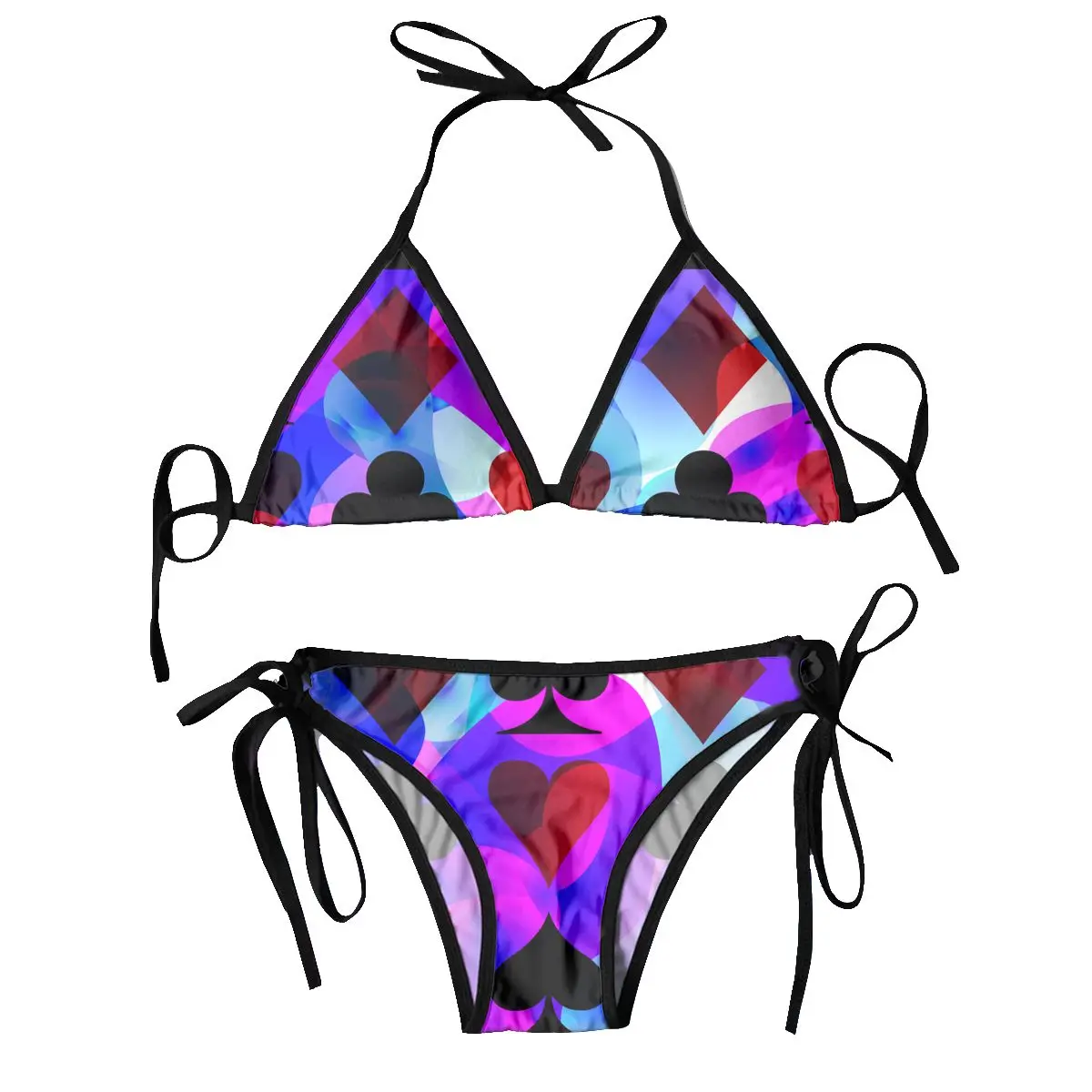 

Sexy Bikini Set for Women, Bra, Halter Thong, Swimsuit, Beachwear, Bathing Poker Cards