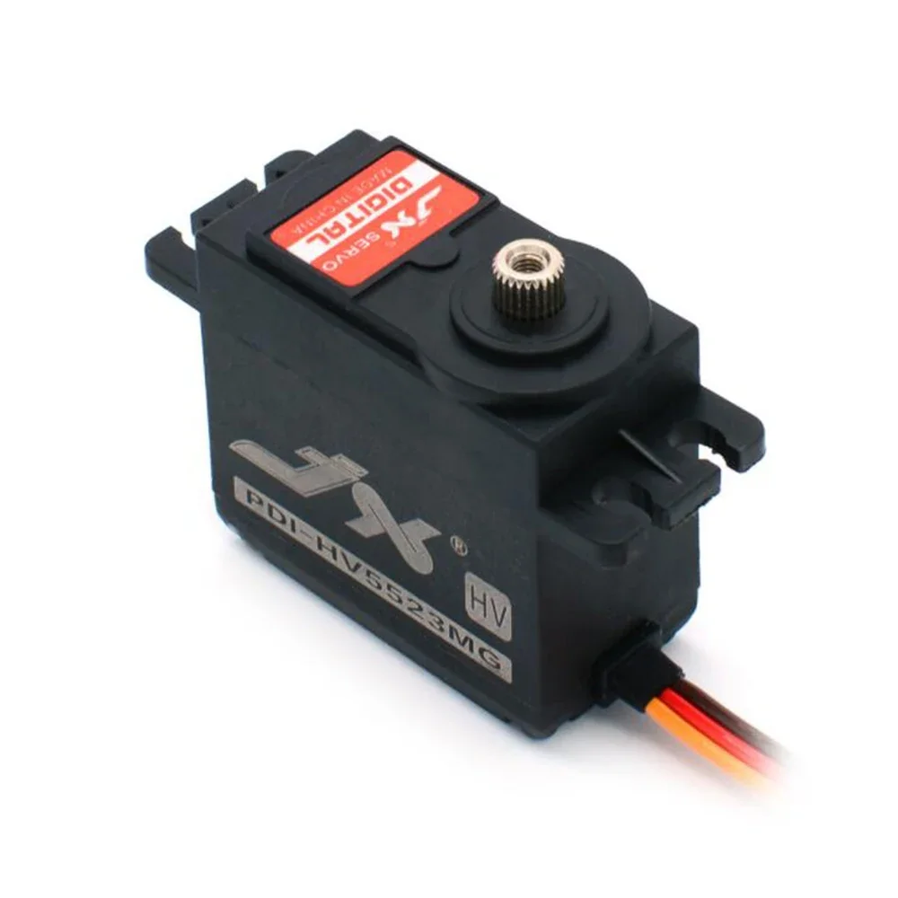 JX เซอร์โว PDI-HV5523MG 23kg 8.4V 0.16 Sec เกียร์โลหะ Servo มาตรฐานสำหรับ1:8 1:10 mobil RC หุ่นยนต์เครื่องบิน PDI-6225MG-300 HV อัพเกรด