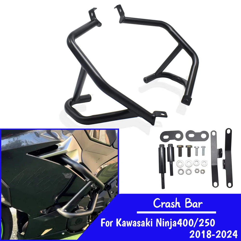 

For Ninja 400 Crash Bar Frame Bumper For Kawasaki Ninja400 Ninja250 2018-2024 Motorcycle Highway Engine Guard Fairing Protector